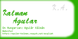 kalman agular business card